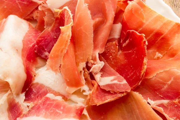 Real pork ham from Italy Bologna — Stock Photo, Image