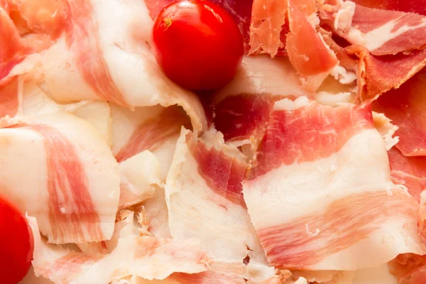 Real pork ham from Italy Bologna — Stock Photo, Image