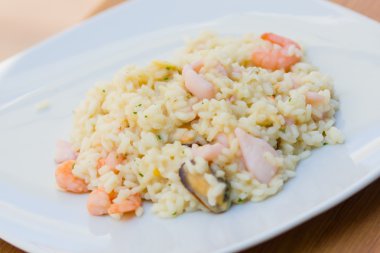 Risotto ile deniz ürünleri