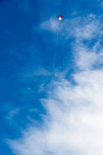 Kleurrijke Vliegers Vliegen Lucht — Stockfoto