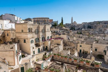 Matera Basilicata sokakları panorama