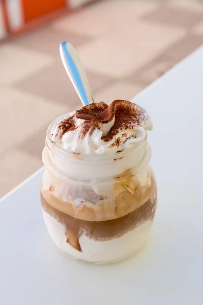 Coffee Ice Cream Cream — Stock Photo, Image