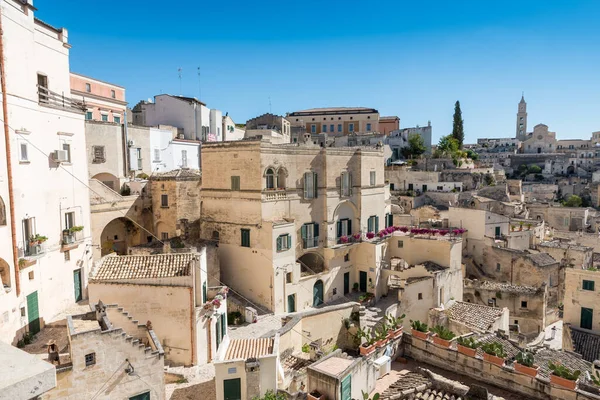 Panorama Ulic Matera Basilicata — Stock fotografie