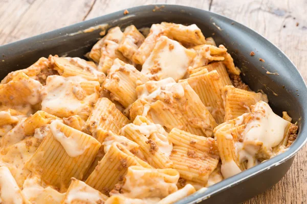 Macarrones Con Carne Horno Con Queso — Foto de Stock