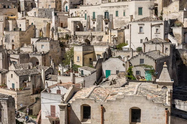 Matera Basilicata Straten Panorama — Stockfoto