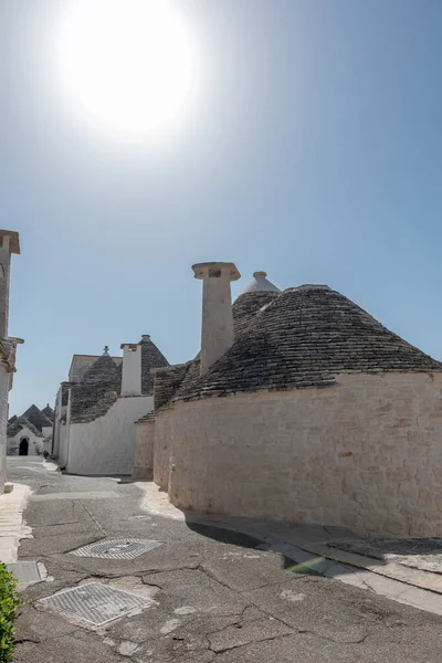 Alberobello Apulien Trulli Panorama — Stockfoto