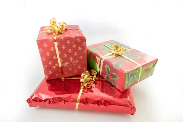 Christmas Presents White Background — Stock Photo, Image