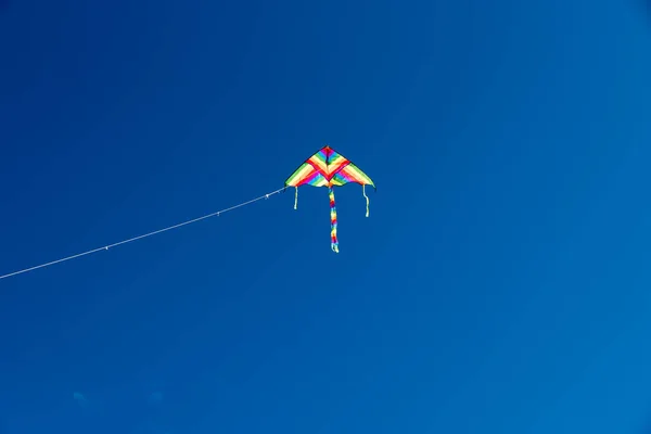 Красочные Воздушные Змеи Летающие Над Небом — стоковое фото