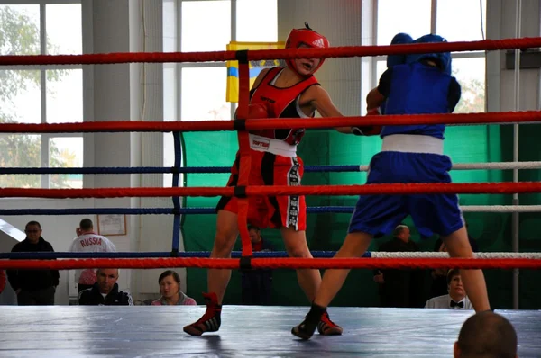 October 18, 2012, Russian Championship in boxing among women, the city of O — Stock Photo, Image