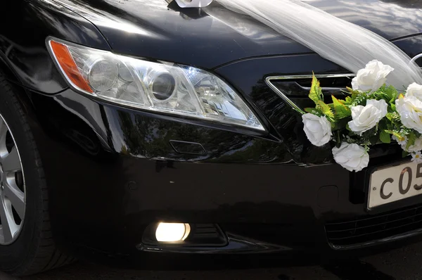 Wedding car decoration — Stock Photo, Image