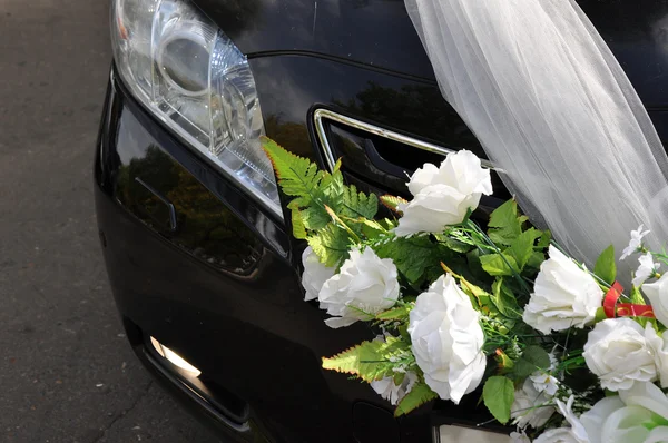 Wedding car decoration — Stock Photo, Image