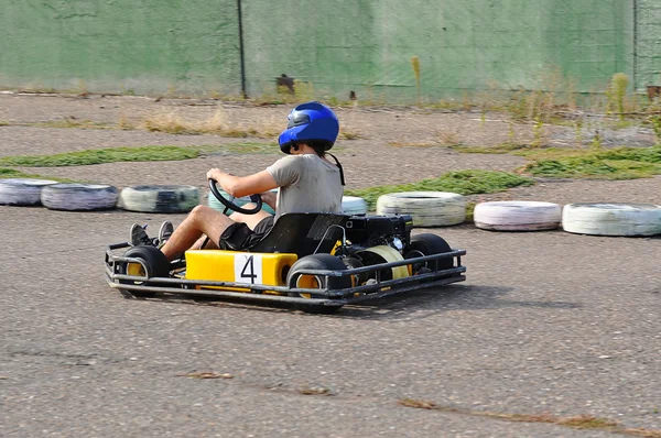 Karting sport a zábava — Stock fotografie