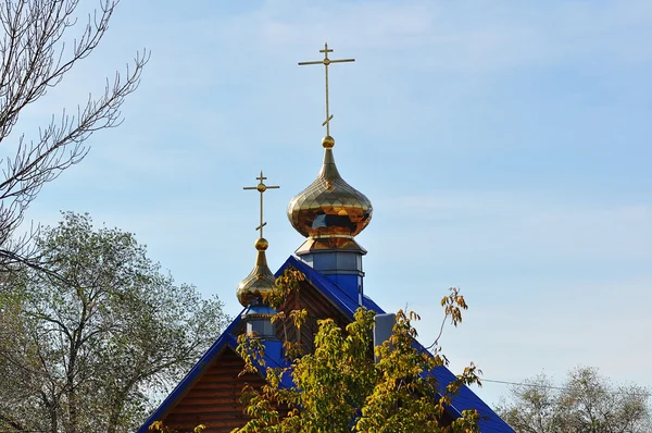 La cupola della Chiesa ortodossa al confine tra Europa e Asia — Foto Stock