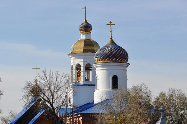 The dome of the Orthodox Church on the border between Europe and Asia — Stock Photo, Image
