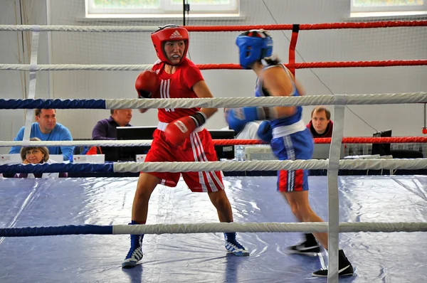 Boxe feminino — Fotografia de Stock