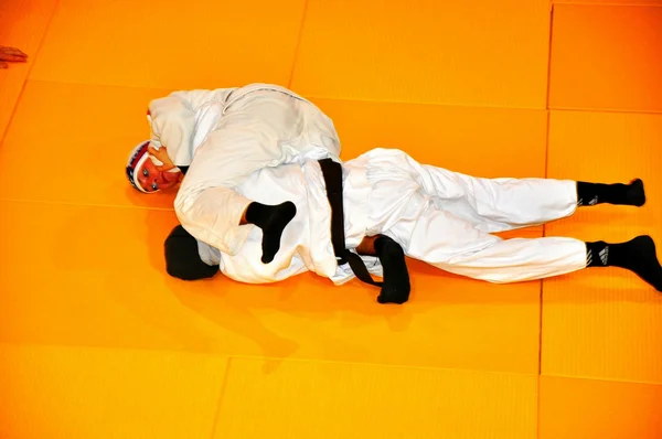 Vorbereitung auf Wettkämpfe im Judo — Stockfoto