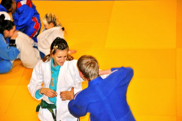Judo yarışmalarında hazırlama — Stok fotoğraf