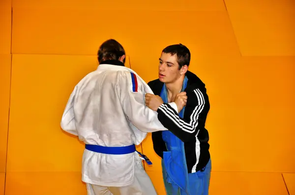 Preparing for competitions in Judo — Stock Photo, Image