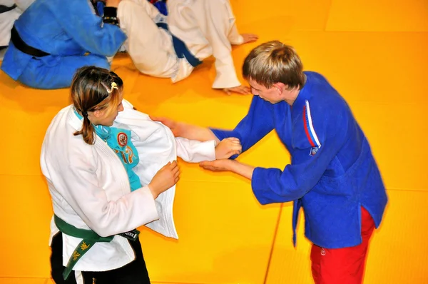 Felkészülés a Judo versenyek — Stock Fotó