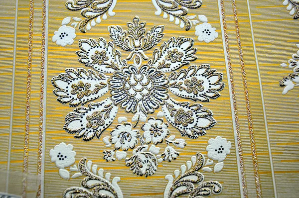 Ornamen batik begron putih Stock Photos, Royalty Free Ornamen batik