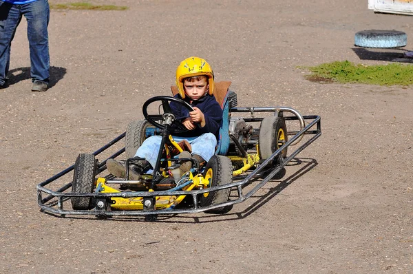 Karting 4 yıl bir sporcu olduğunu — Stok fotoğraf