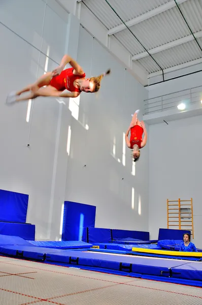 Salto del trampolino — Foto Stock