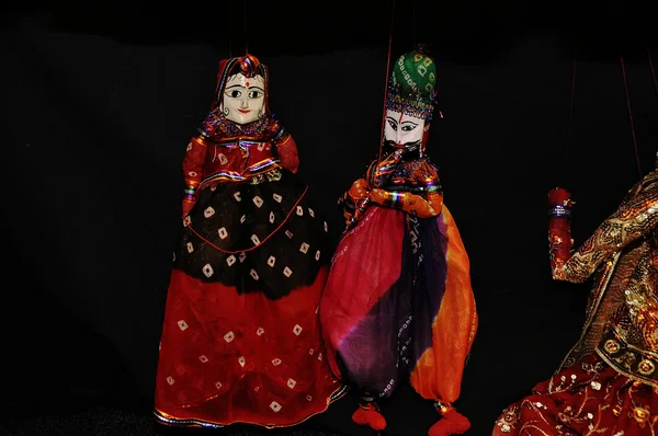 Multicolor puppets from India — Stock Photo, Image