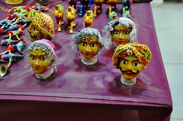Multicolor puppets from India — Stock Photo, Image