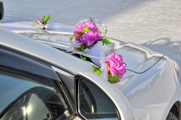 Matrimonio decorazione auto — Foto Stock