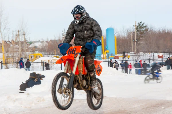 Invierno Concursos de Motocross entre Juniors — Foto de Stock