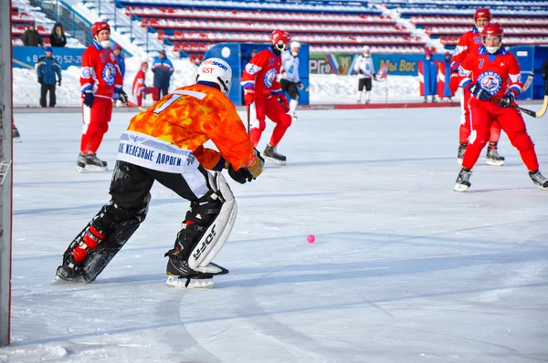 Jogo de bandy — Fotografia de Stock