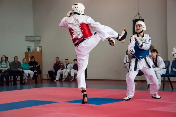 Samoobrona 没有武器-跆拳道是韩国的武术 — 图库照片