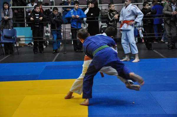 Zawody w judo wśród juniorów 23.03.2013 — Zdjęcie stockowe