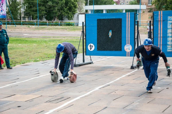 Tävlingar på eld-tillämpad sport eller brand-räddning sport — Stockfoto