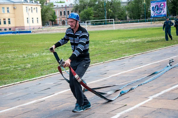 Tävlingar på eld-tillämpad sport eller brand-räddning sport — Stockfoto