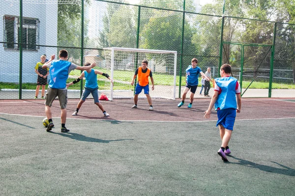 Tournament on mini-football among school teams — Stock Photo, Image