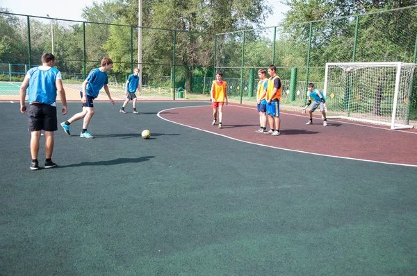 Tournament on mini-football among school teams — Stock Photo, Image