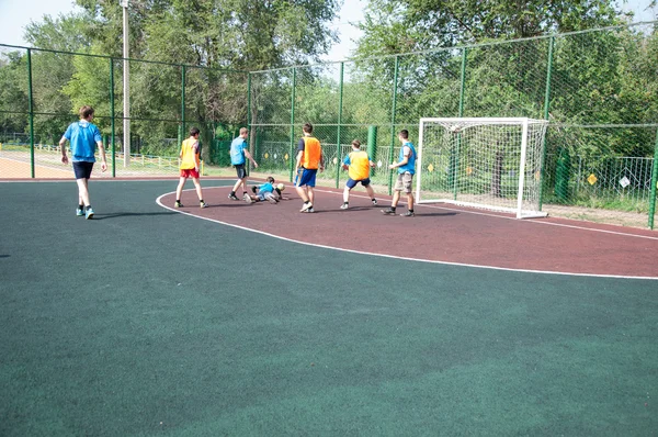 Tournament on mini-football among school teams — Stock Photo, Image