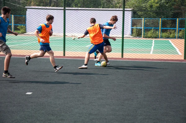 Tournament on mini-football among school teams — Stock Photo, Image