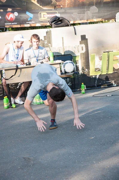 Football Freestyle competitions — Stock Photo, Image