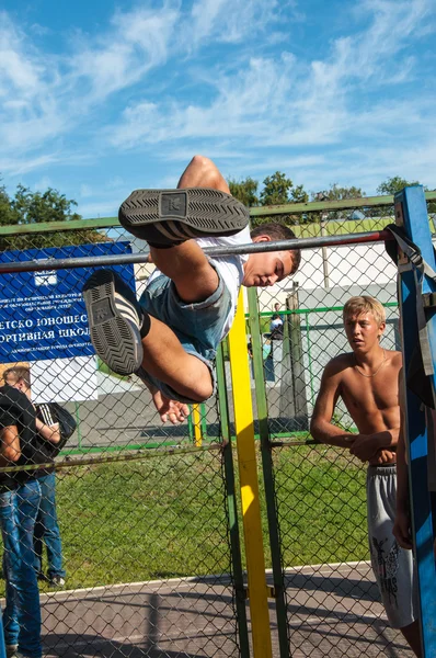 Amatorskie zawody ulicy treningu — Zdjęcie stockowe