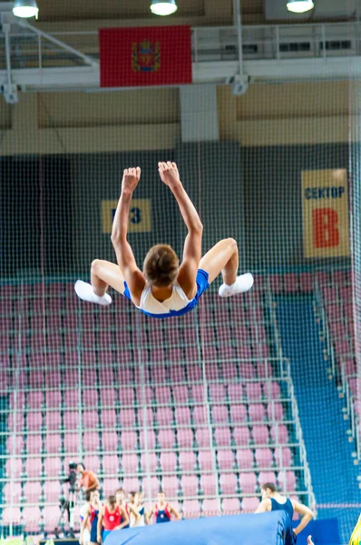 Tramplende zıplarken championship — Stok fotoğraf