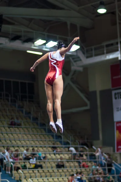 Trampolining Championship of women — Stock Photo, Image