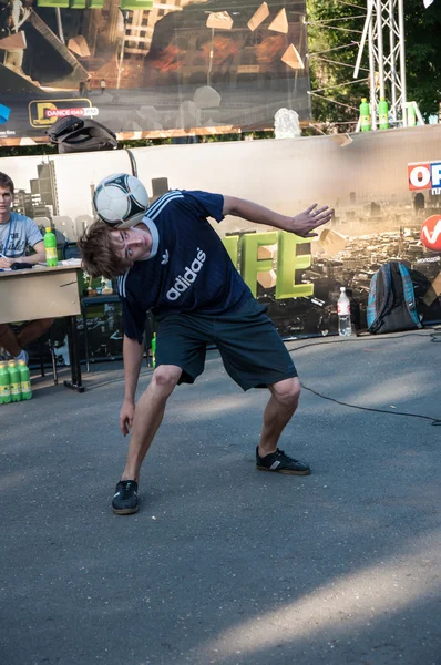 Fanlar futbol Freestyle — Stok fotoğraf