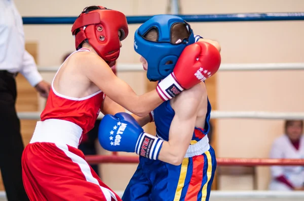 Competizioni Boxe tra giovani — Foto Stock