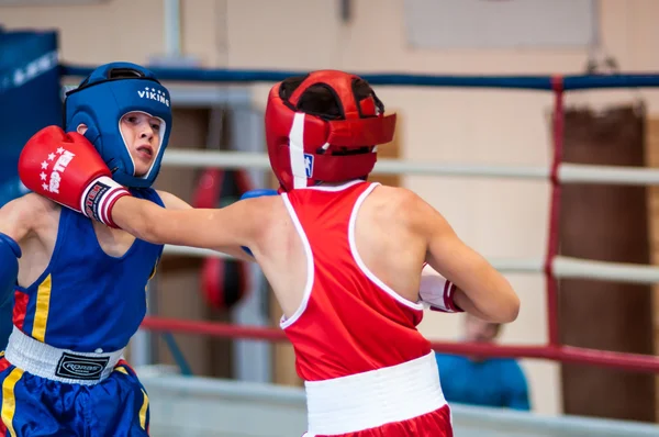Соревнования по боксу среди юниоров — стоковое фото