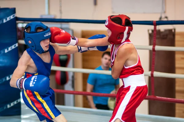 Competitions Boxing among Juniors — Stock Photo, Image