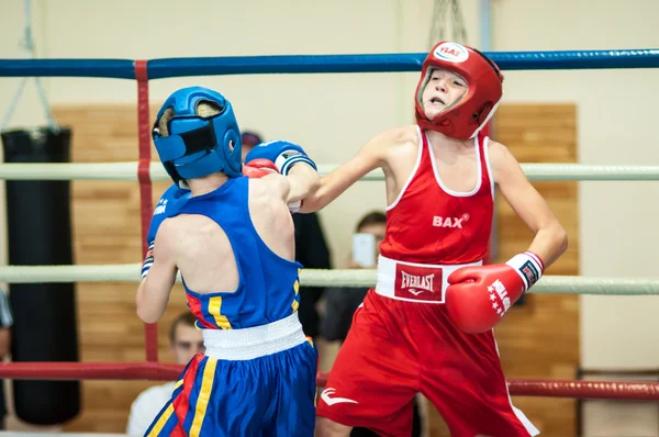 Competitions Boxing among Juniors — Stock Photo, Image