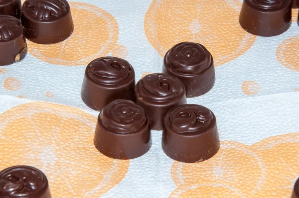 Bonbons au chocolat différents antidépresseurs sucrés — Photo