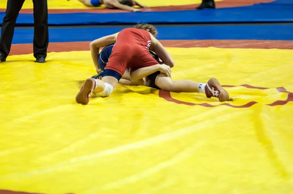 Esportes luta livre competição entre meninas — Fotografia de Stock